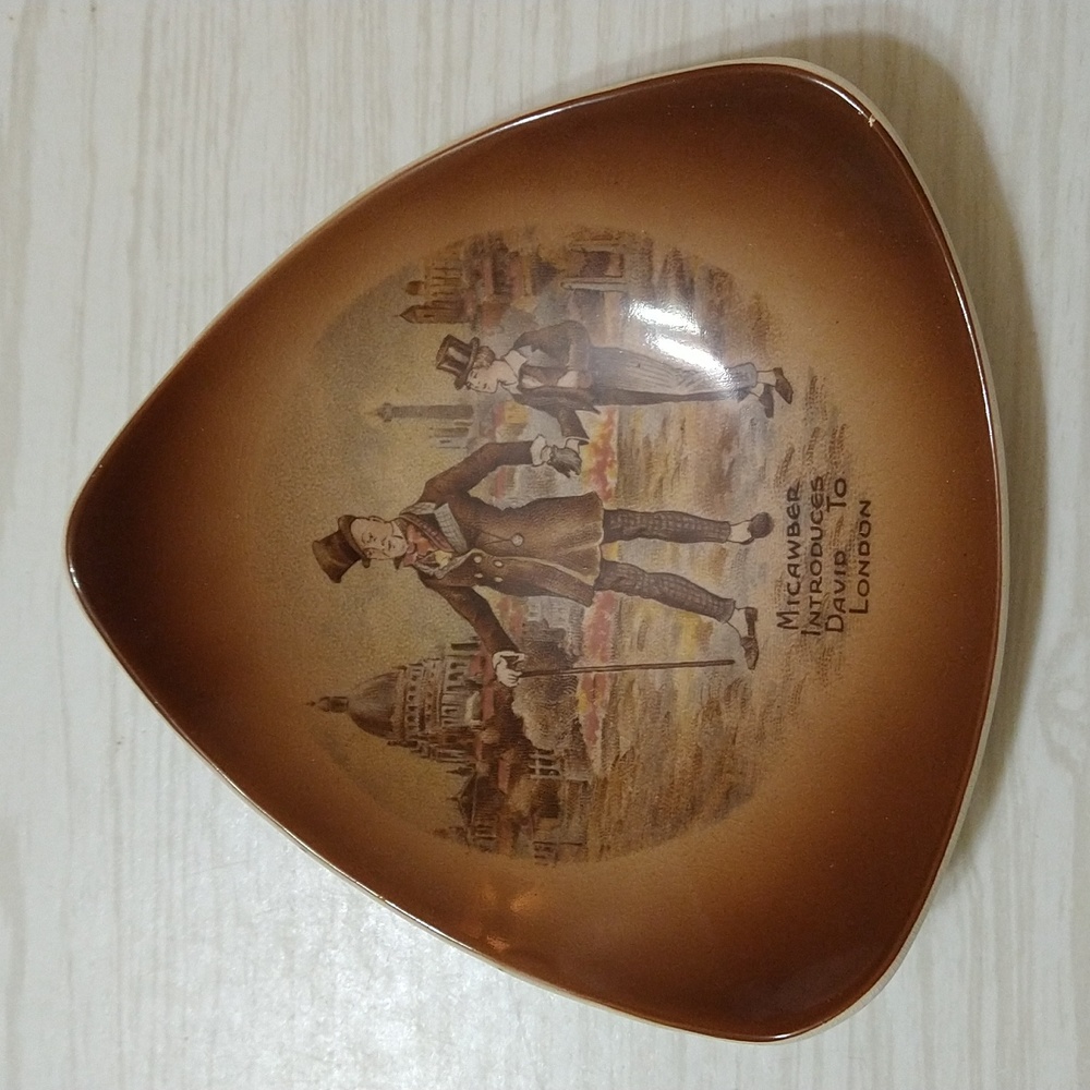 Vintage Sandland Hanley Staffordshire "Micawber Introduces David To London Plate